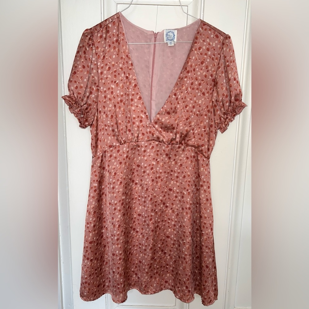 Medium Pink Satin Babydoll Dress from Francesca’s